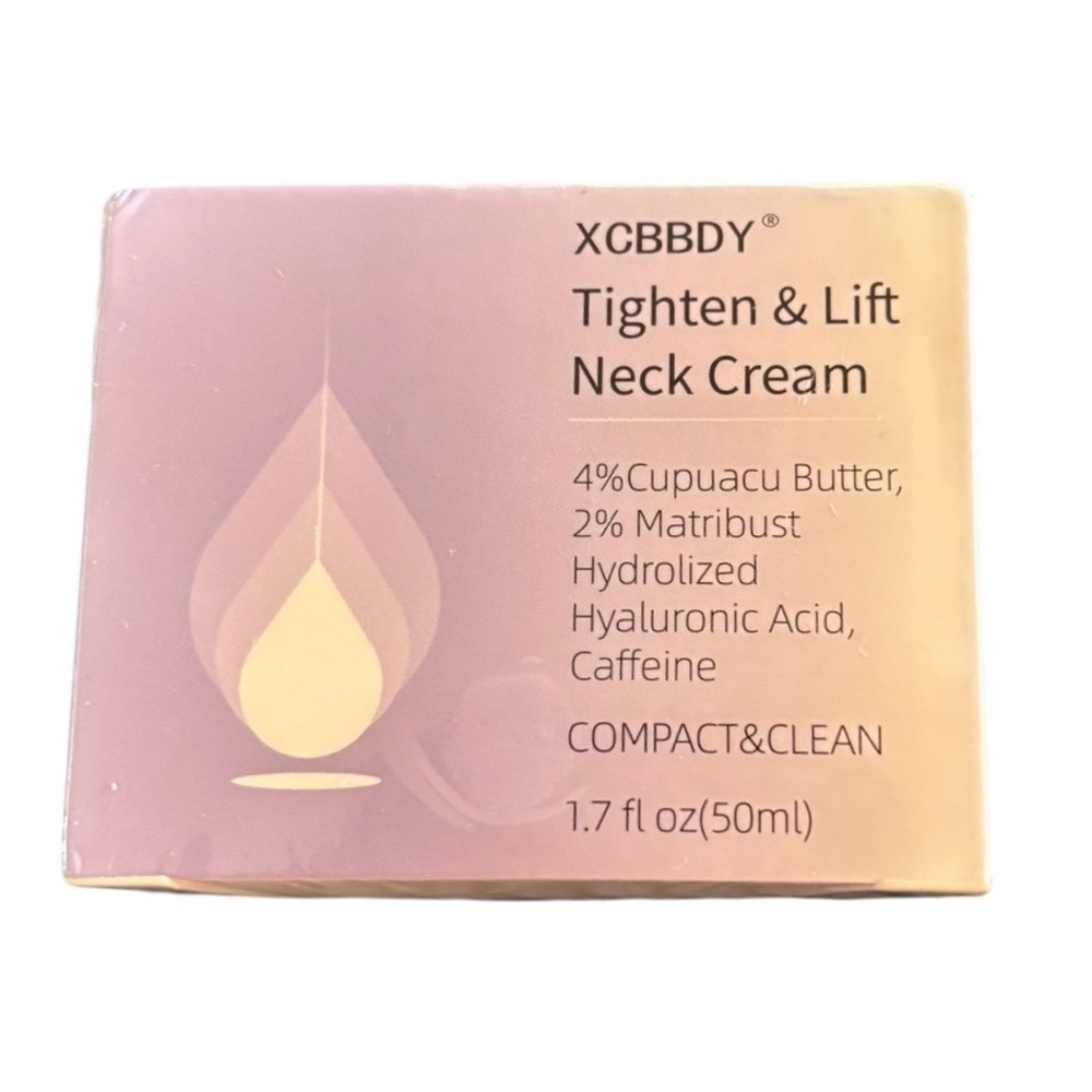 XCBBDY Tighten & Lift Neck Cream 1.7 Oz Hyaluronic Acid Caffeine Cupuacu Butter